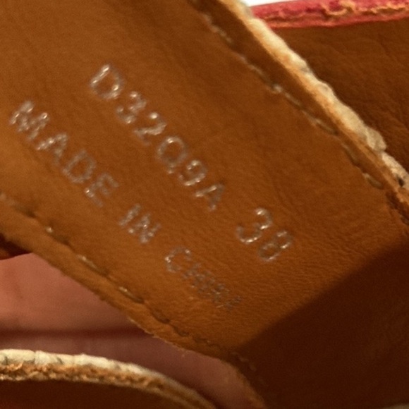 Geox Red Sophie Colour Block Sporty Wedge Sandals - Picture 13 of 16